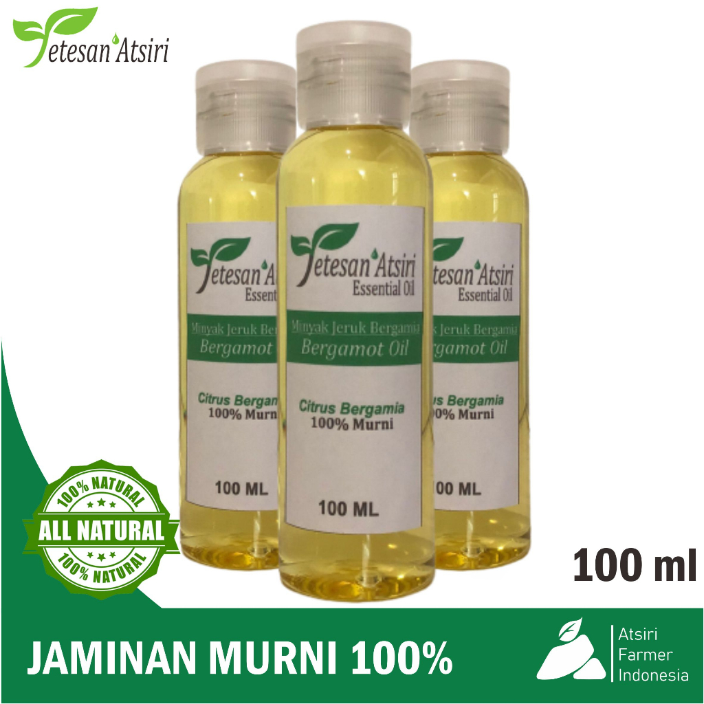 100ml minyak atsiri jeruk bergamot murni pure essential oil esensial  essensial aromatherapy aromaterapi diffuser humidifier burner