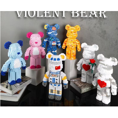 Nano Block violent Bear Series Bricks Education Nano Block / Mainan Nano Balok 3D