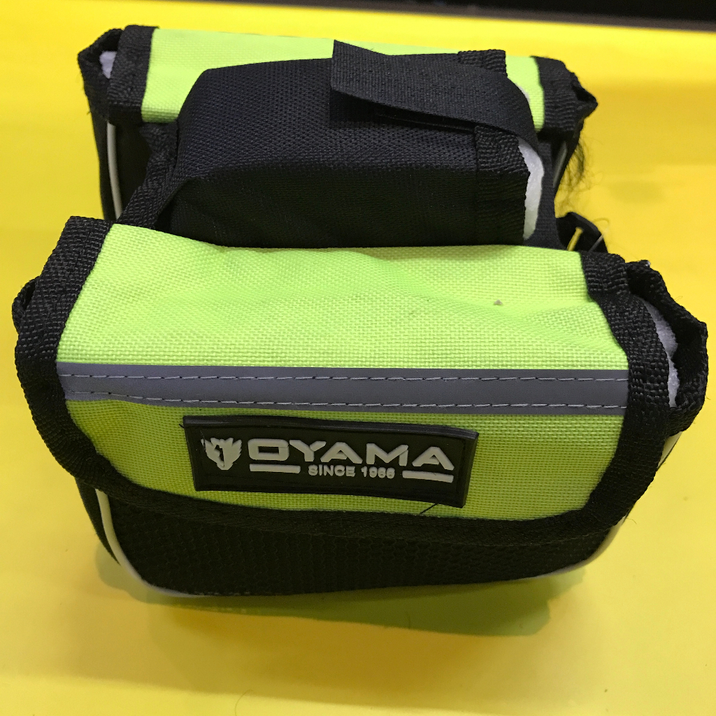 Tas Top Tube Sepeda Lipat OYAMA Black Green not Rockbros Topeak Tas Kerangka Sepeda