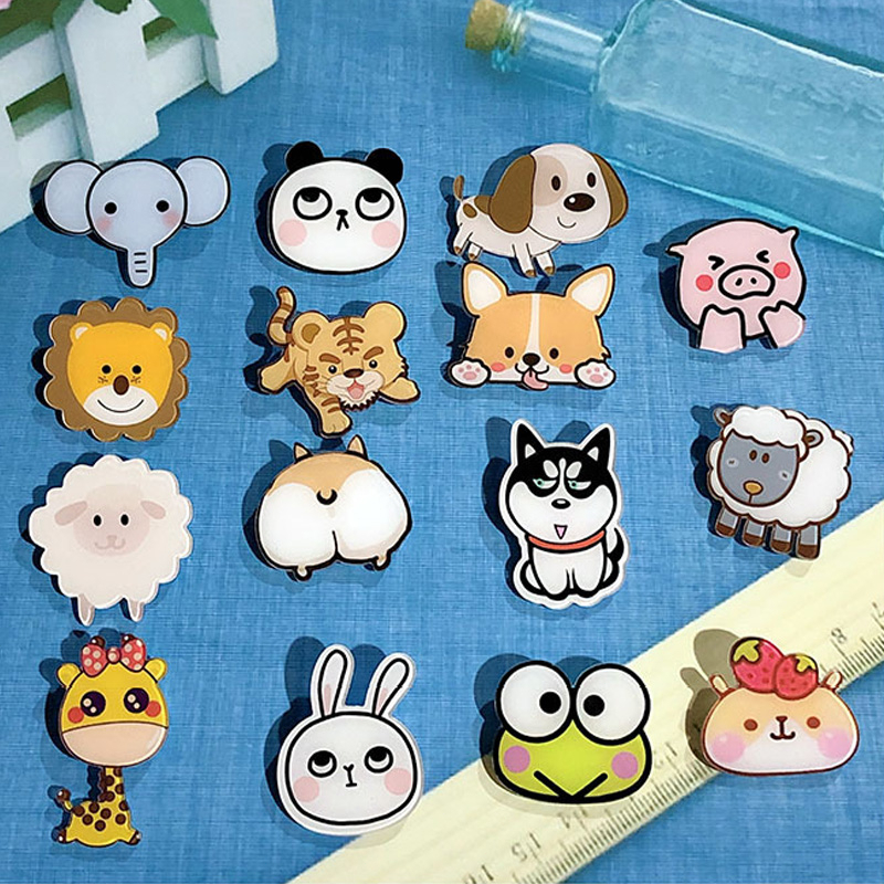 COD❤️Pin Akrilik Lucu Aksesoris Seri (Animal) untuk Tas Cute Pin Brooch Pin Bros Acrylic Korean Style-A.one