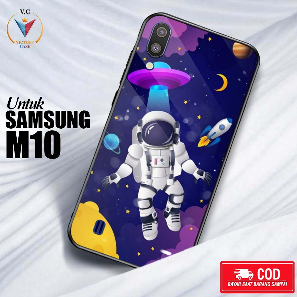 Case Hp Softcase glossy For SAMSUNG M10 ASTRONOT silikon Glass Casing Handphone Premium