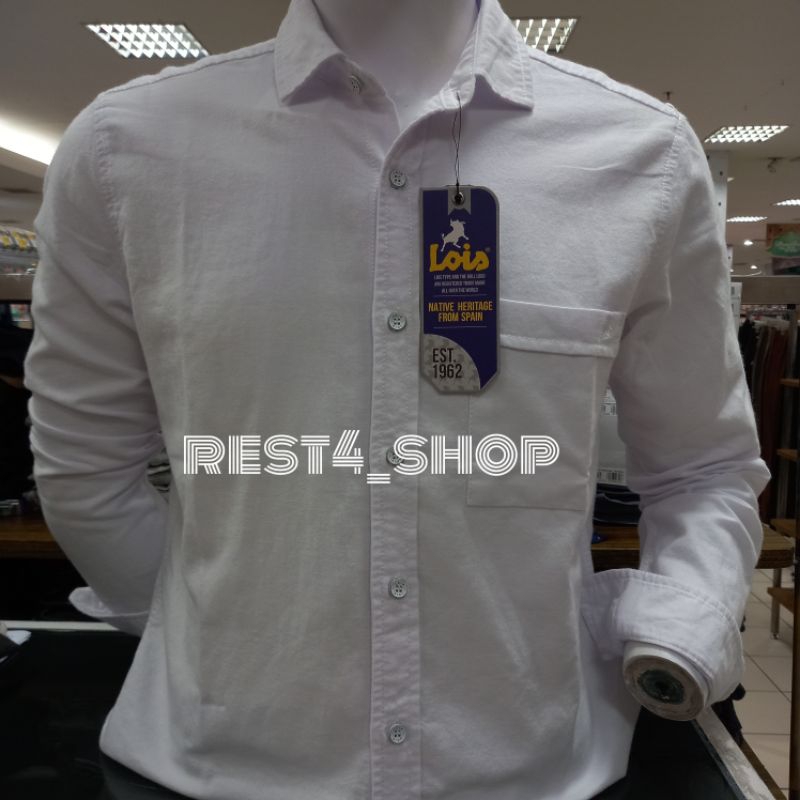 KEMEJA LENGAN PANJANG KLL369 PUTIH