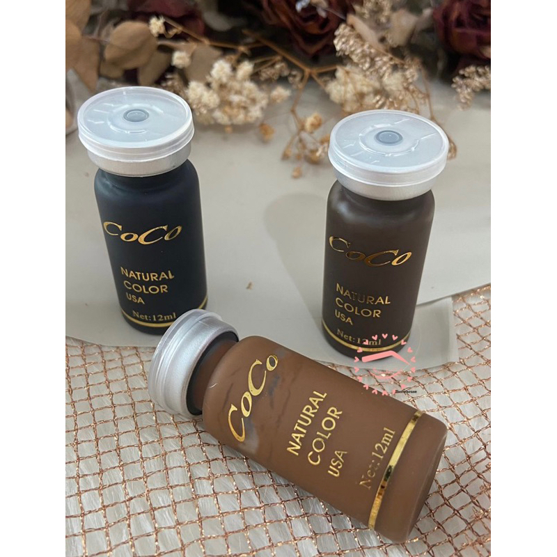 Tinta Sulam Alis Bibir Eyeliner Tinta Microblading Coco Original Kualitas Premium