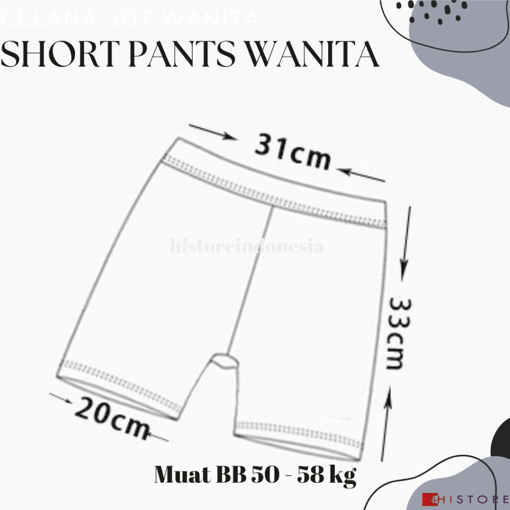 Short Pants Wanita Seamless Fit 803 Sot Pan Celana Pendek Ketat BB 50-58 kg