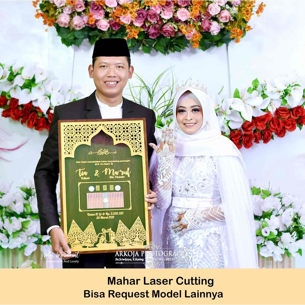Mahar Rucstic laser cutting 40 X 60 CM Mahar Laser Plywood Akrilik