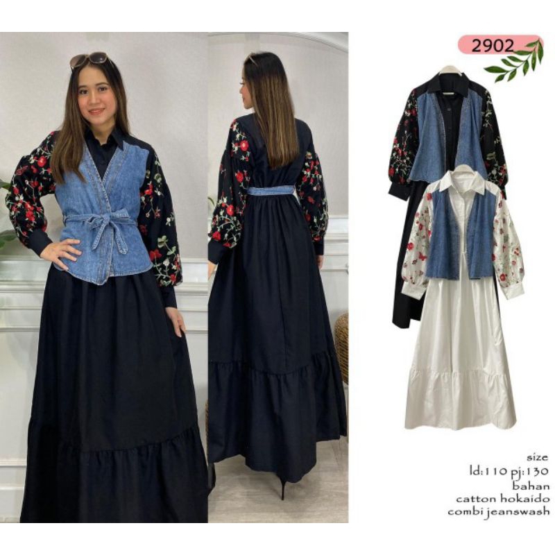 2902 - Gamis Jeans Arina