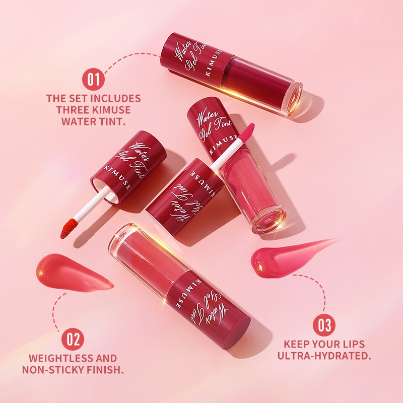 (READY &amp; ORI) Kimuse Water Tint Lip Glaze Longlasting Waterproof KS823 Lipgloss