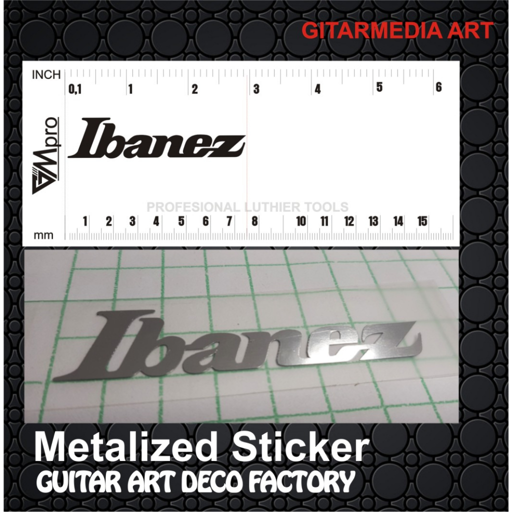 decal logo head ibanez - sticker logo head stock gitar ibanez