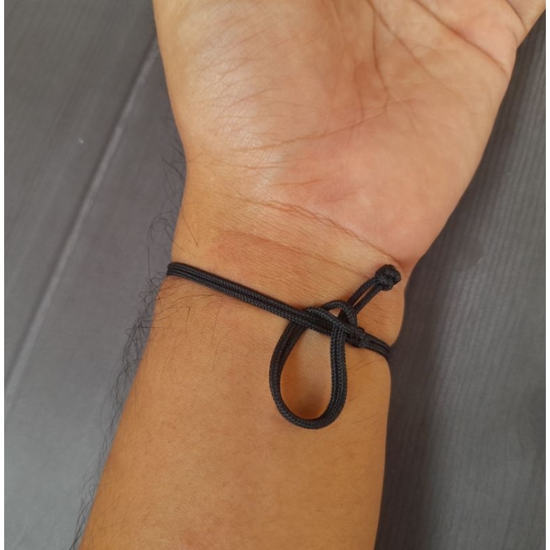 Gelang Nama Inisial Couple Huruf Warna Hitam Bisa Pilih Huruf Alfabet