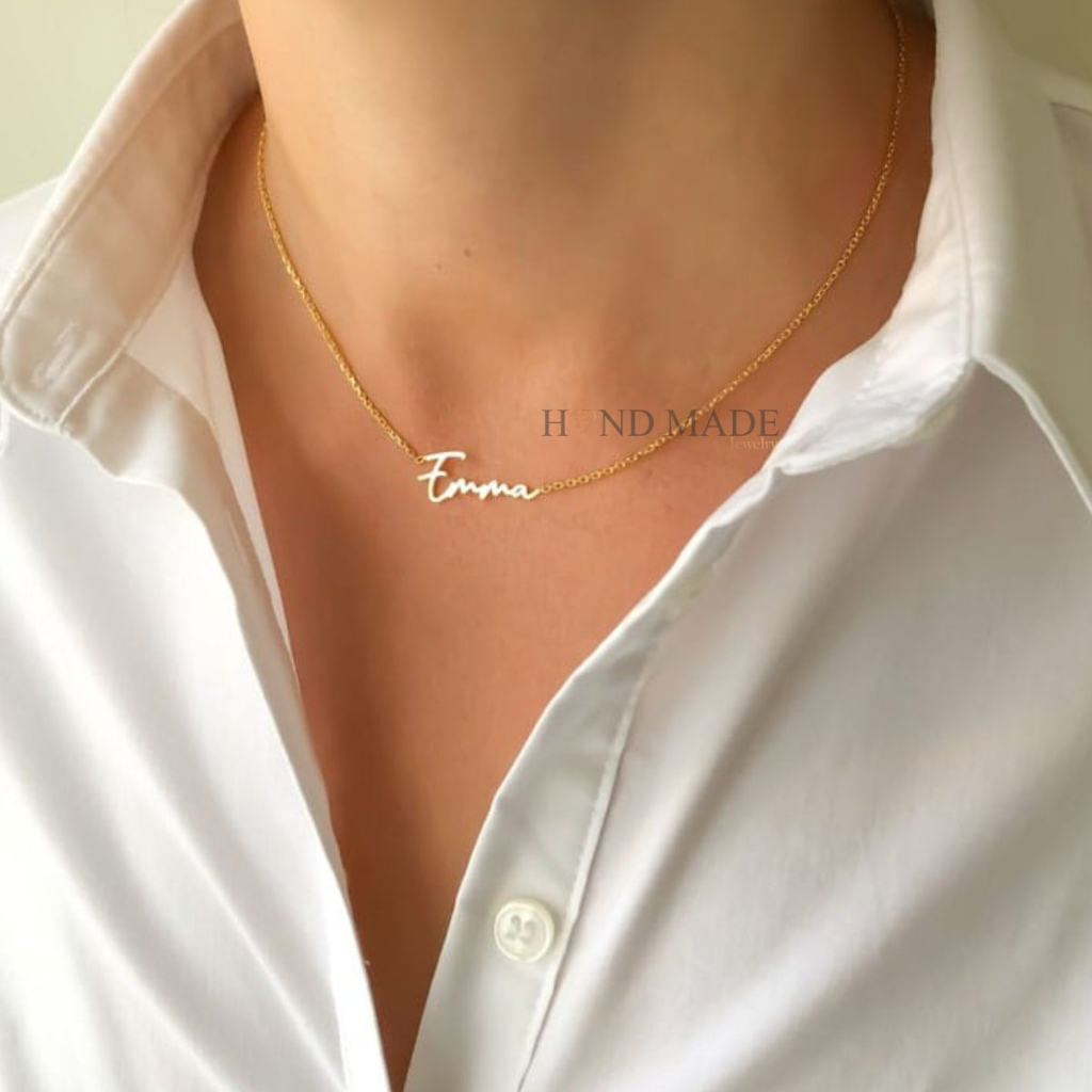 kalung nama titanium anti karat anak dewasa kalungnama aksesoris wanita necklace titanium aksesoris fashion