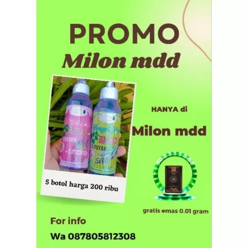 5 botol minyak telon bidara mdd