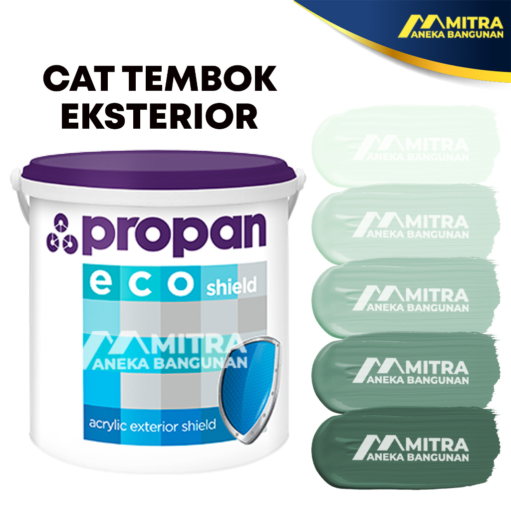 ECO SHIELD PROPAN 5 KG / CAT TEMBOK EKSTERIOR / GN SAGE GREEN TEAL TOSCA HIJAU