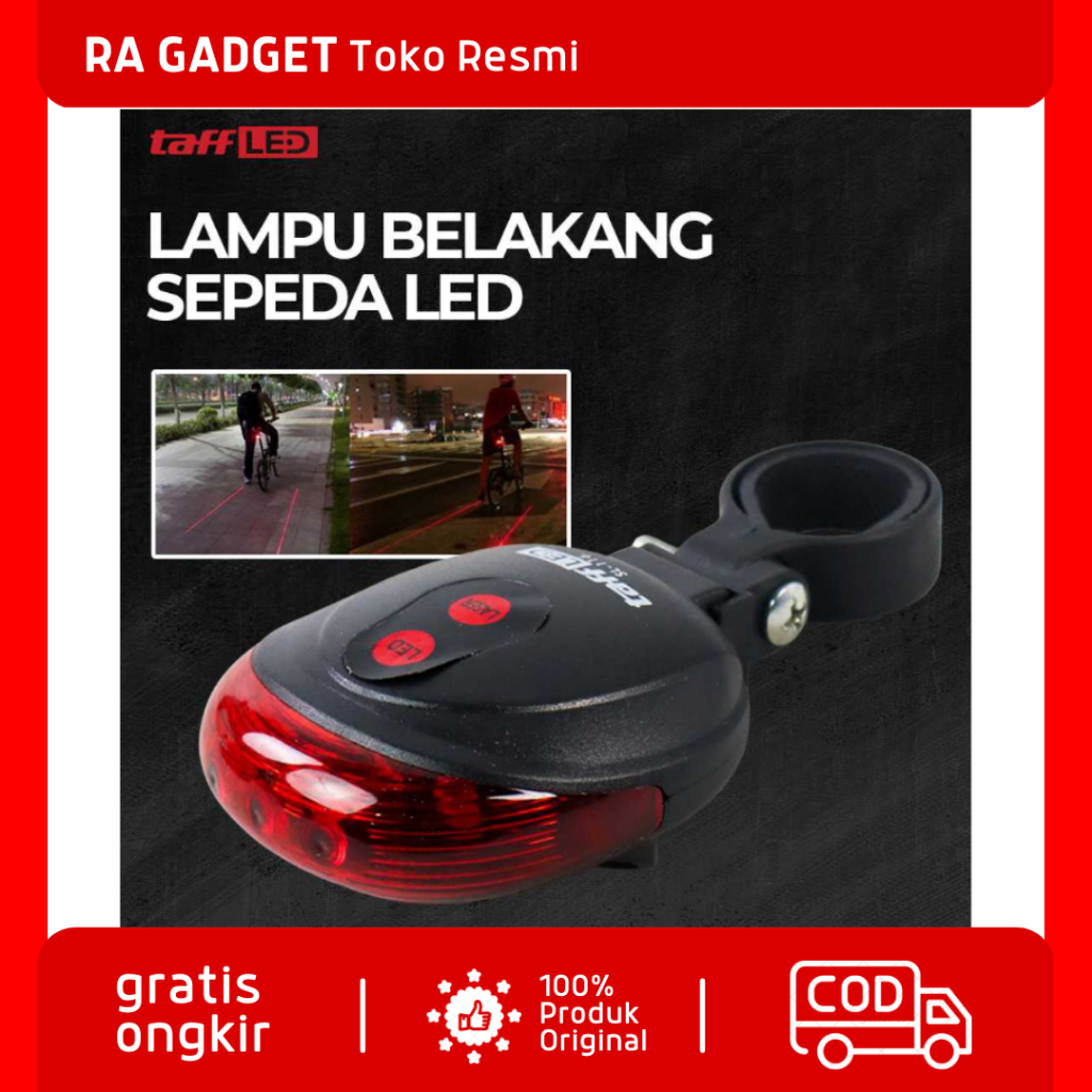 Lampu Belakang Sepeda Tail Light LED Waterproof AAA Battery /  Lampu Sepeda Belakang LED Usb Recharg