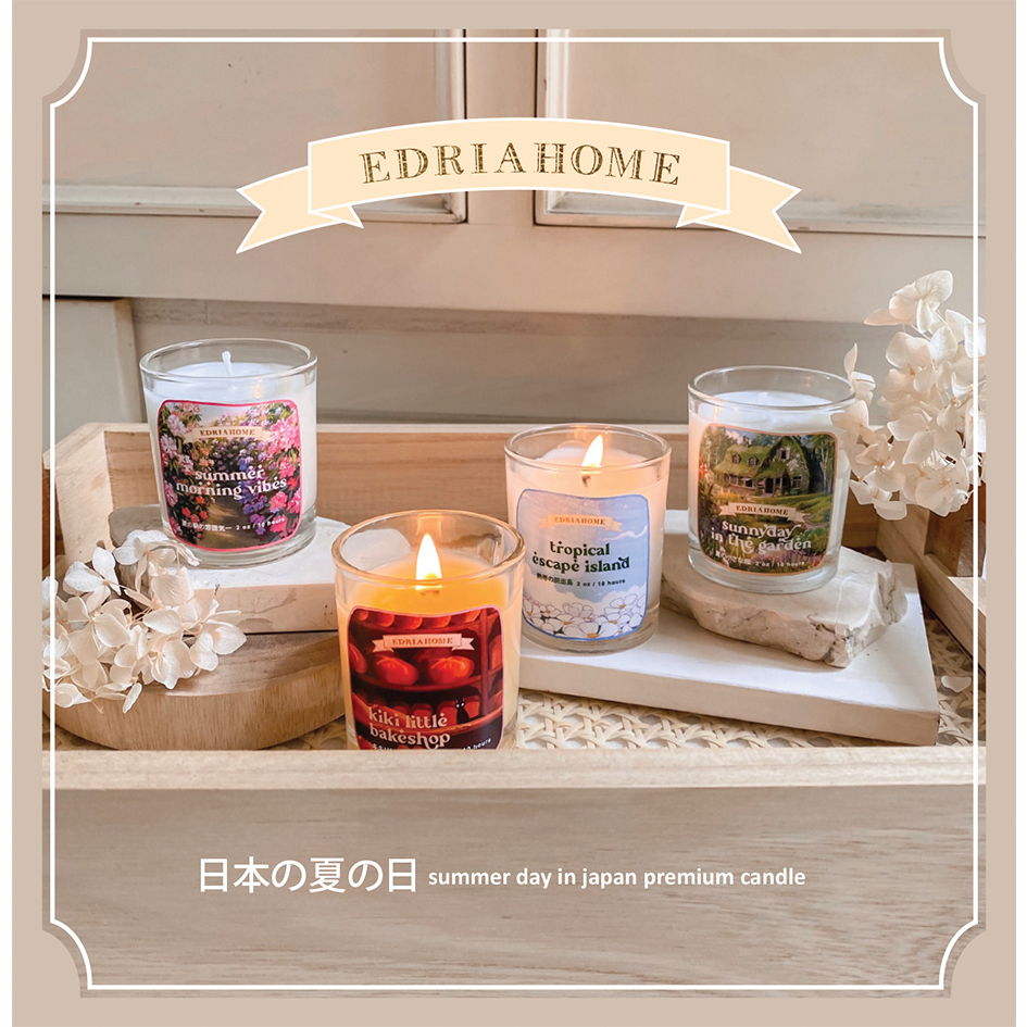 EdriaHome Totoro's Favourite Candle 60 ML Cotton Wick / scented candle / Lilin Aromatherapi / Aromatherapy Scented Candle