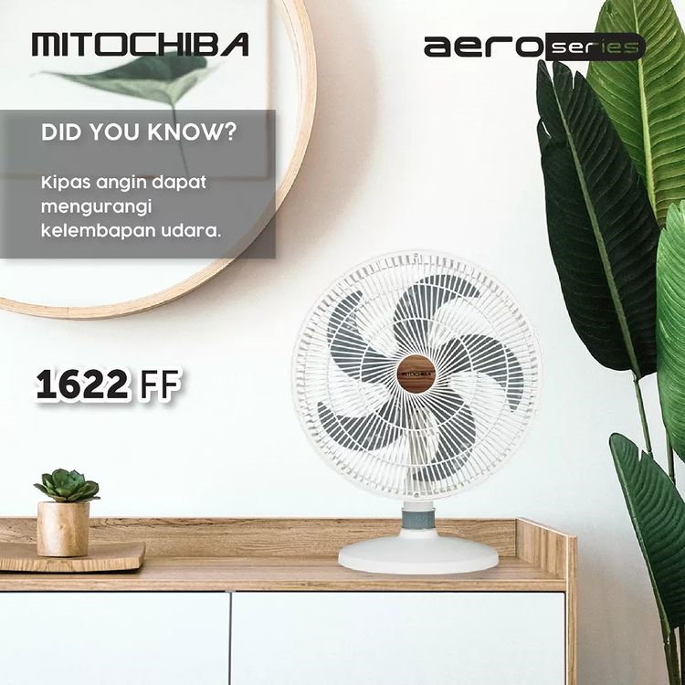 MITOCHIBA Desk Fan / Kipas Angin Meja - Aero 1622FF / 1622 FF