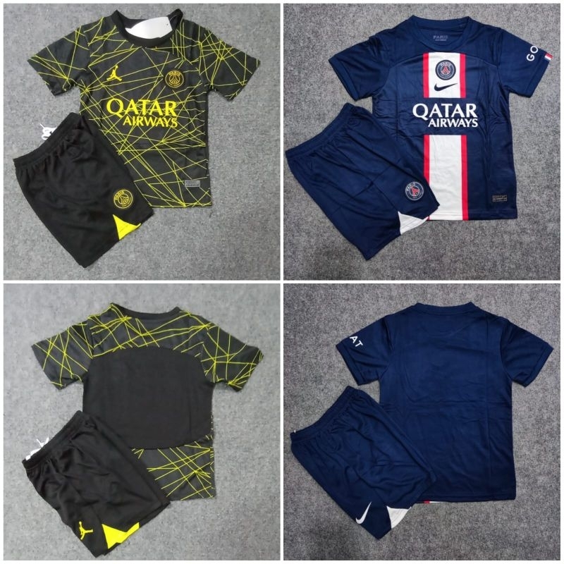 Setelan Anak Bola P S G / Jersey Import Junior / Kaos Bola Anak