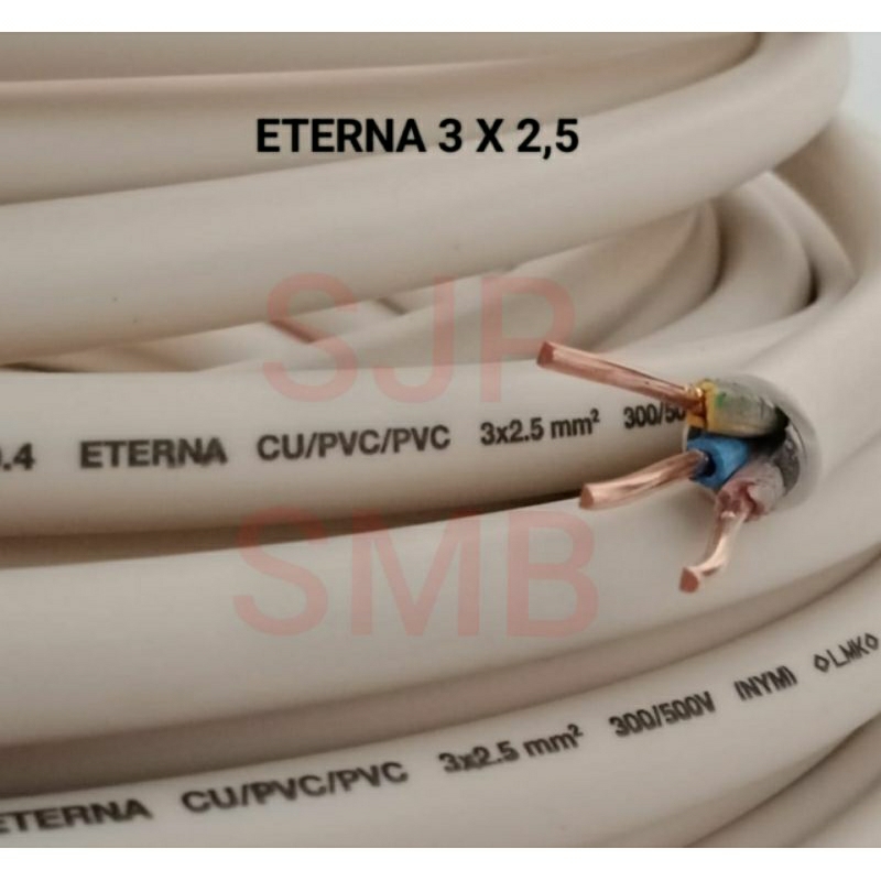 Kabel Listrik  ETERNA 3 x 2,5 mm NYM Kawat Tembaga