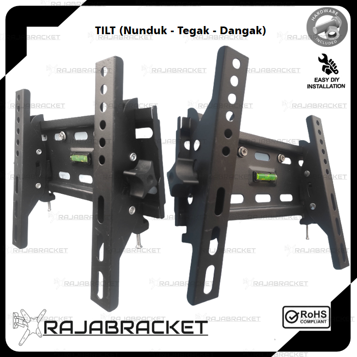 Bracket Braket Breket TV LED 24 32 40 42 43 inch, Tilting TV Waterpass Nunduk Dangak Braket TV Samsung, Cooca, TCL, Sharp