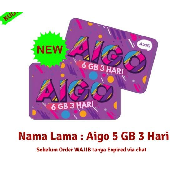 Voucher Axis Aigo 6 GB 3 Hari