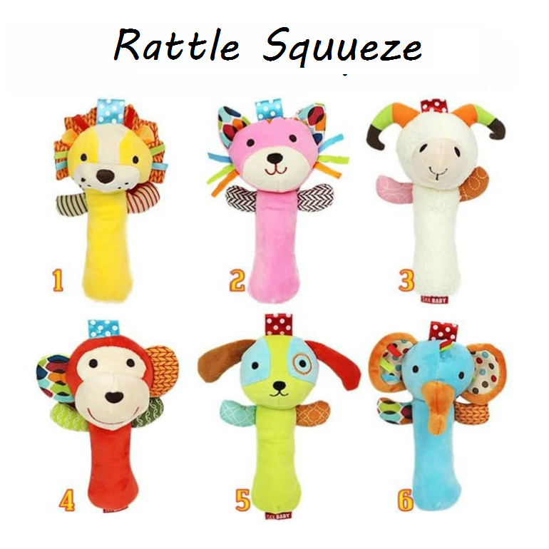 Rattle Boneka Squeeze Bayi / Plushie Rattle Baby / Mainan Tangan Anak SKKbaby Hand Shaker CBKS VC