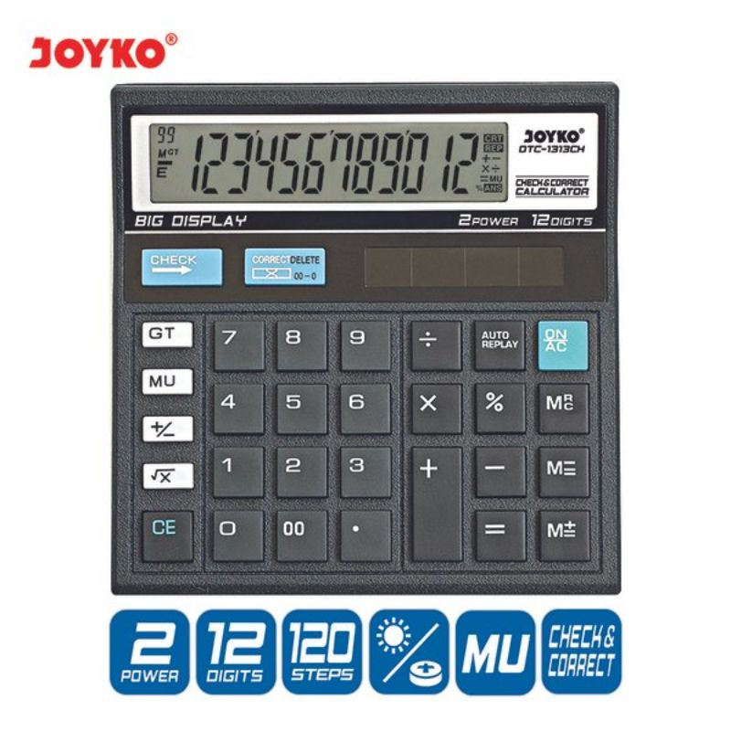 

KALKULATOR JOYKO DTC-1313CH 12 DIGIT CHECK & CORRECT