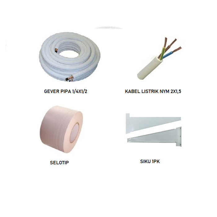 PAKET PERLENGKAPAN AC INVERTER 0.5PK - 2PK