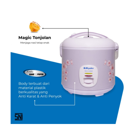 Miyako Rice Cooker Magic Com MCM 509 -1.8 Liter