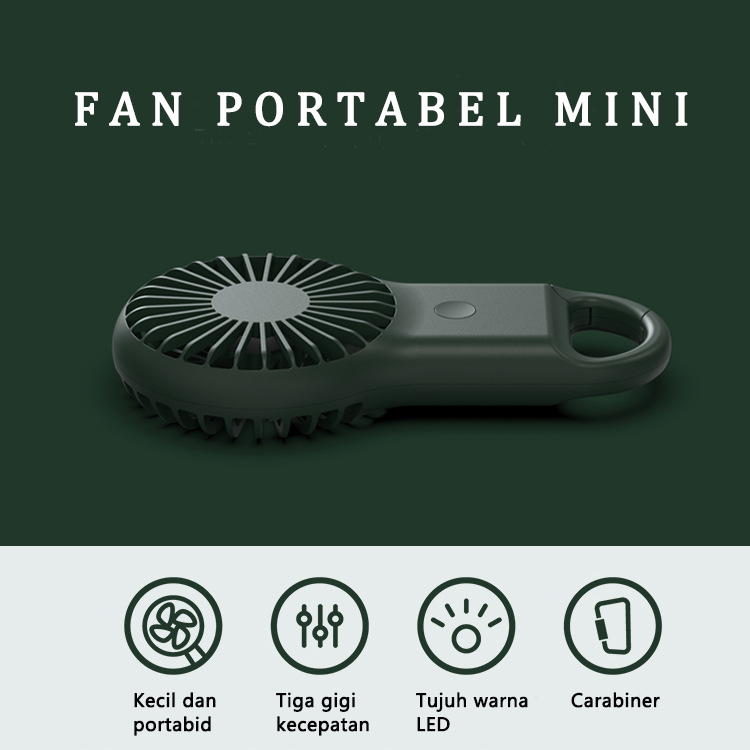 Kipas Angin Mini Cute Cooling Fan Mini Portable Pocket Fan Colorful