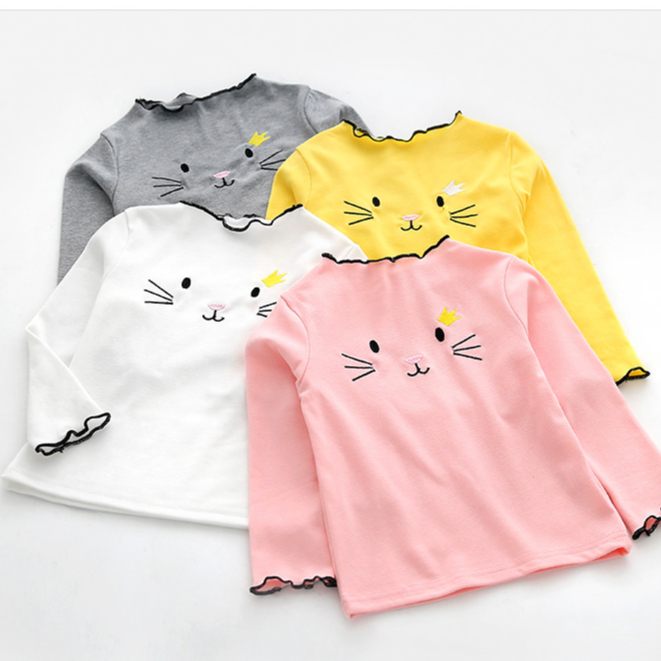 VS - TURTLE NECK ANAK MOTIF CAT / ATASAN TOP ANAK PEREMPUAN USIA 1-5 TAHUN