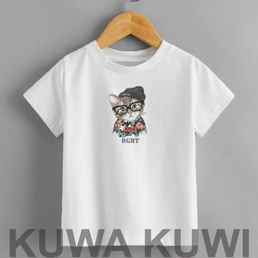 Kaos Anak Baju Anak Metal Cat Katun Combed 30s 1-12 Tahun Laki laki Perempuan Bergambar