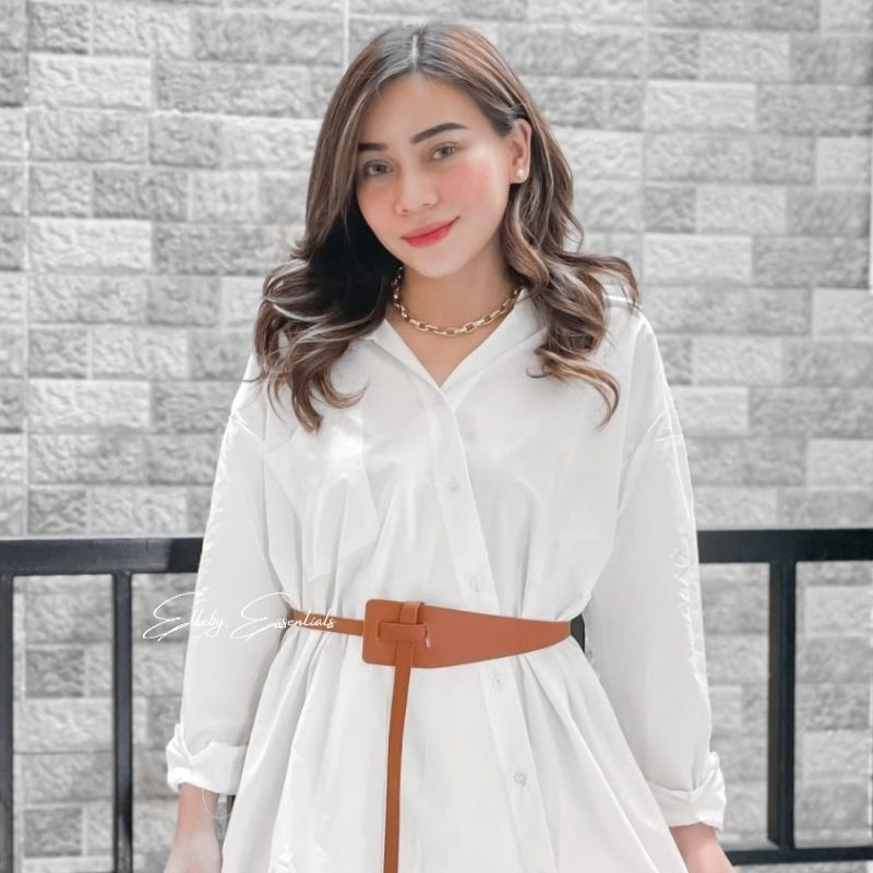 Obi Leather Belt / Ikat Pinggang Obi Kulit / Obi Belt Import Korean / Ikat Pinggang Tunik