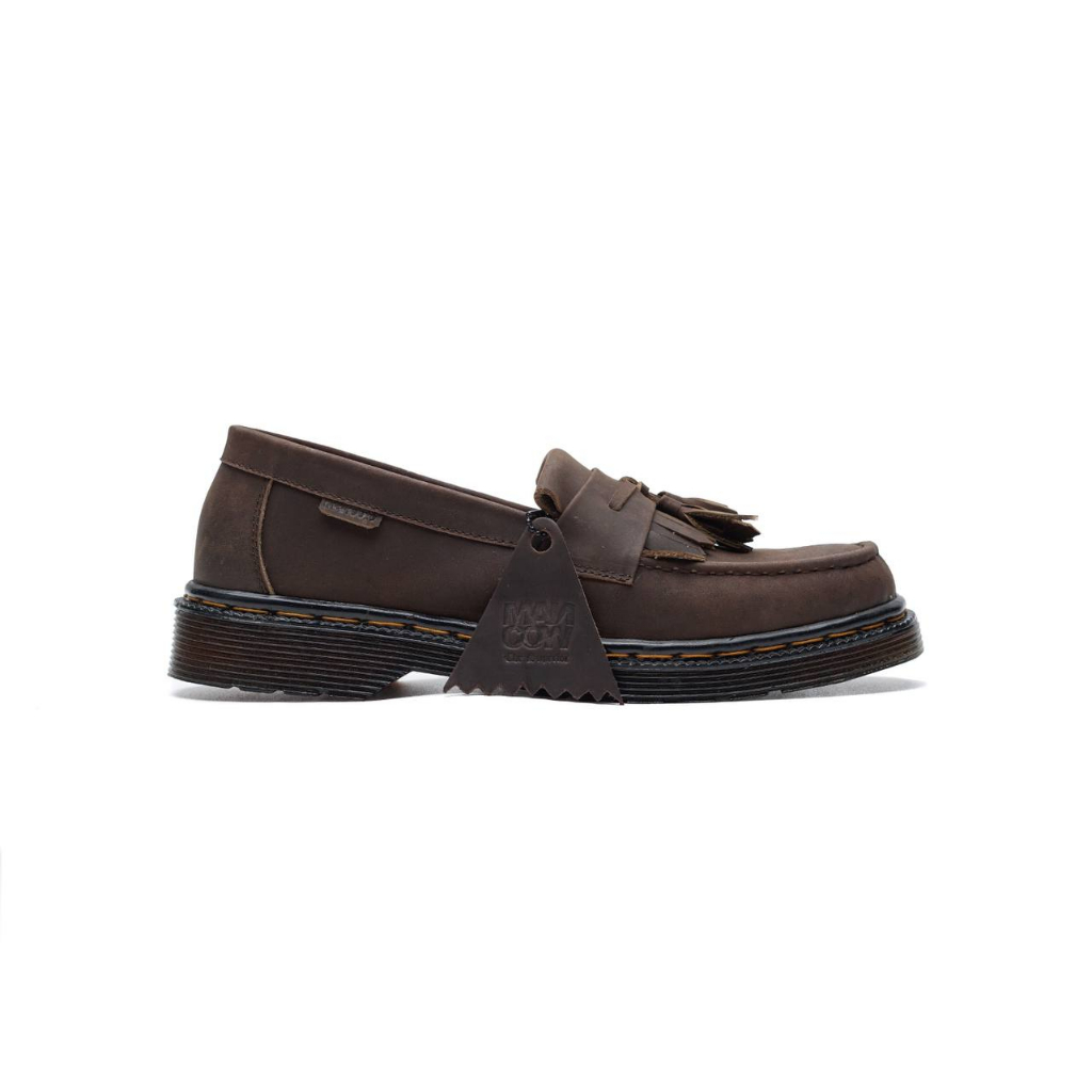 Mancow Loafer Shade  Crazy Horse Brown Sepatu Formal Pria Wanita Original Kulit Asli