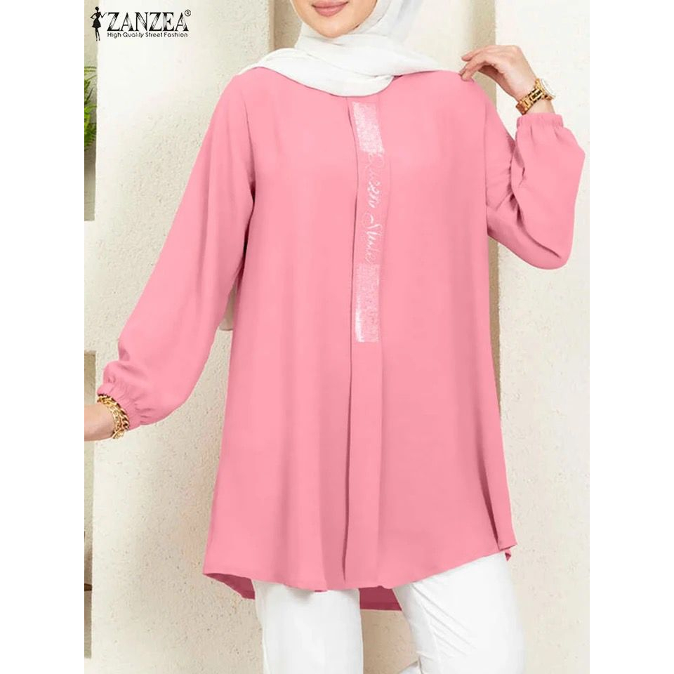 ATASAN WANITA LENGAN PANJANG MODEL ZANZEA TERBARU/BLUS WANITA KEKINIAN/TUNIK WANITA IMPORT/ATASAN WA