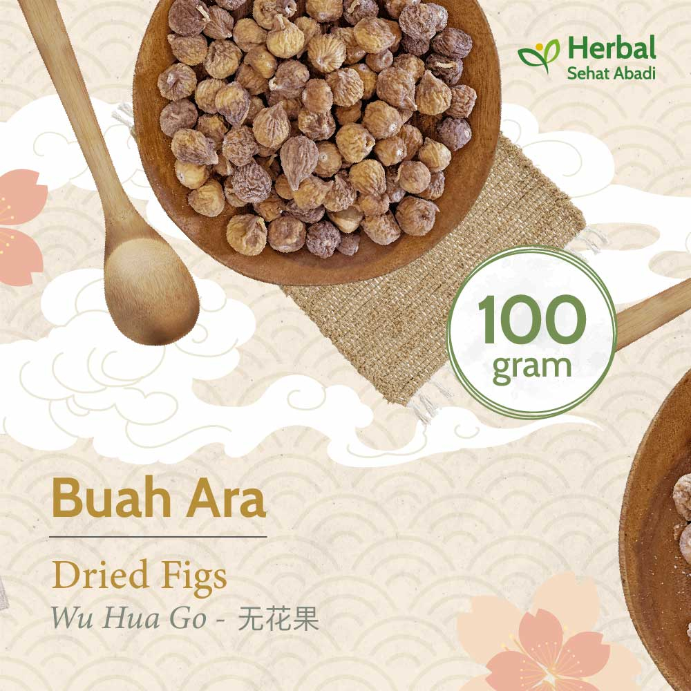 

Buah Ara 100 gram / Dried Figs / Wu Hua Guo (无花果)