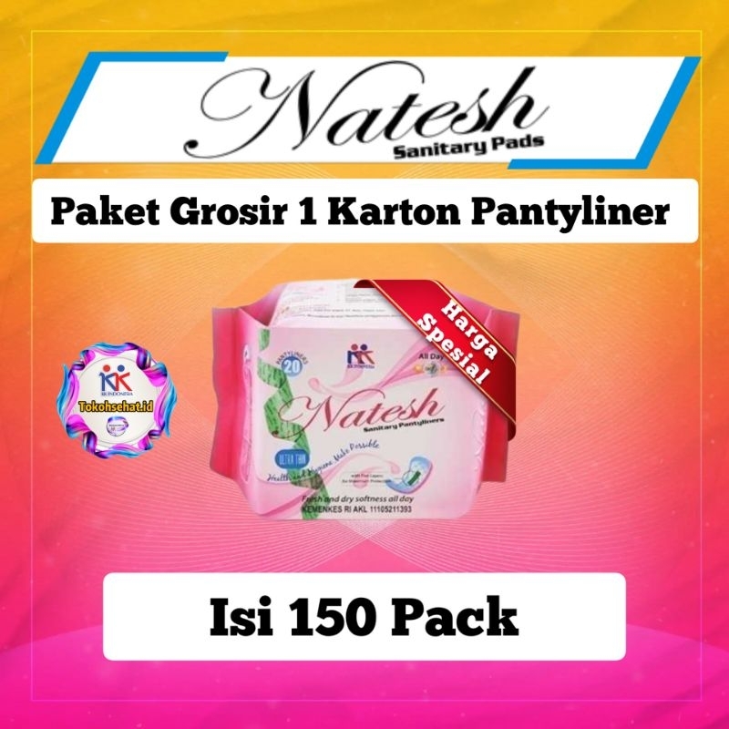 Natesh Pembalut ( 1 Karton ) Natesh Pantyliner Original kk Indonesia