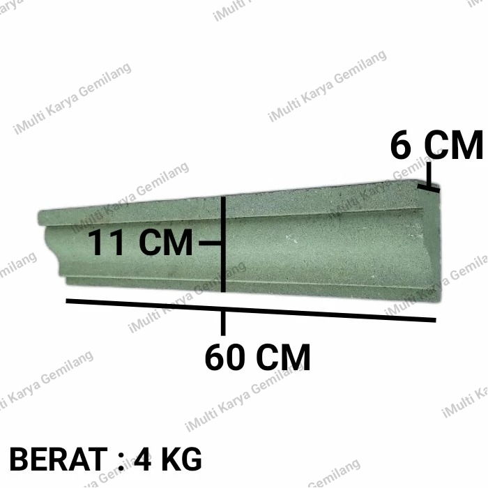 Lis/batu alam/Lis profil/Lis plafon/Lis dinding/Lis B11 b panjang 60cm