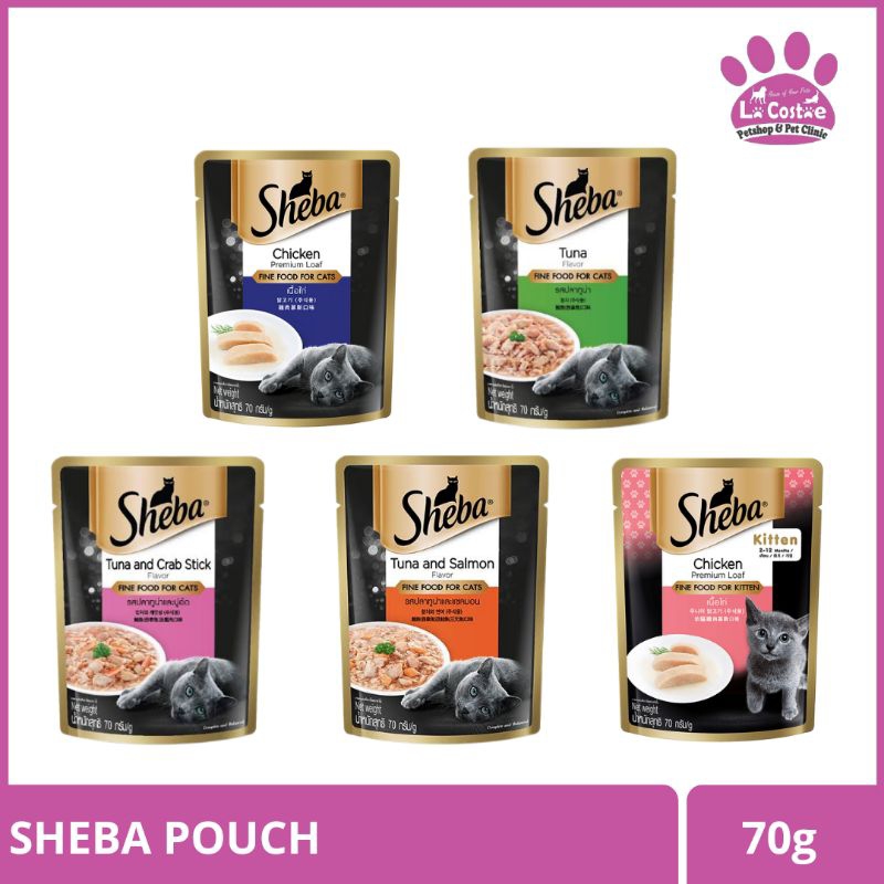 SHEBA wet pouch 70g - Sheba pouch makanan basah
