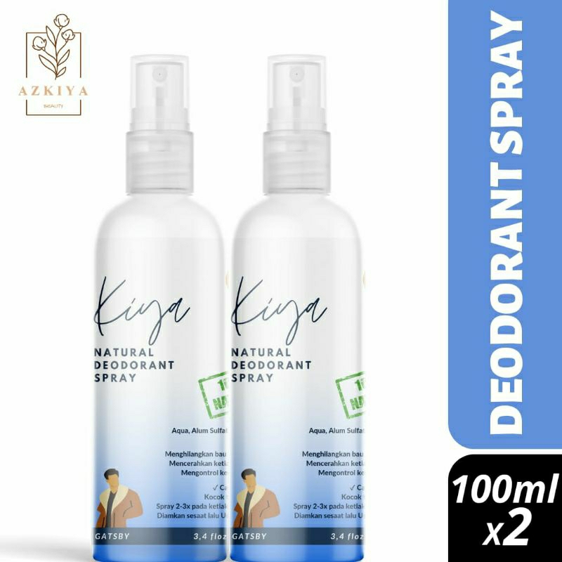 Kiya Natural deodorant spray isi dua twinpack