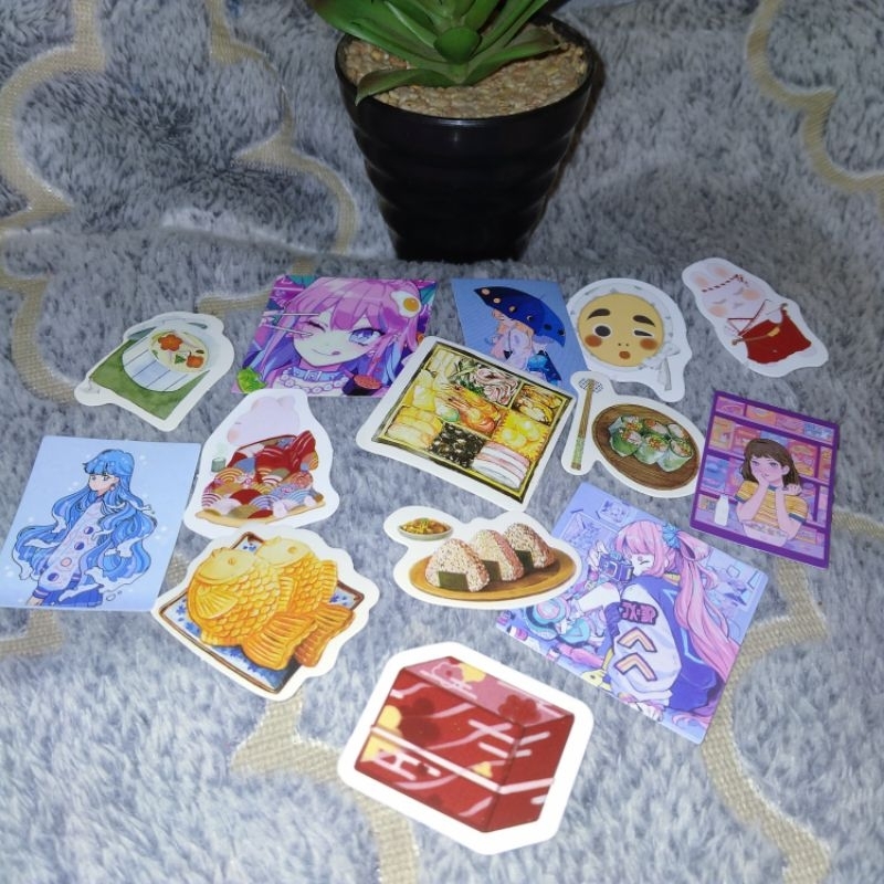 

insfera | stiker random | tema : kawaii japan | 14 pcs