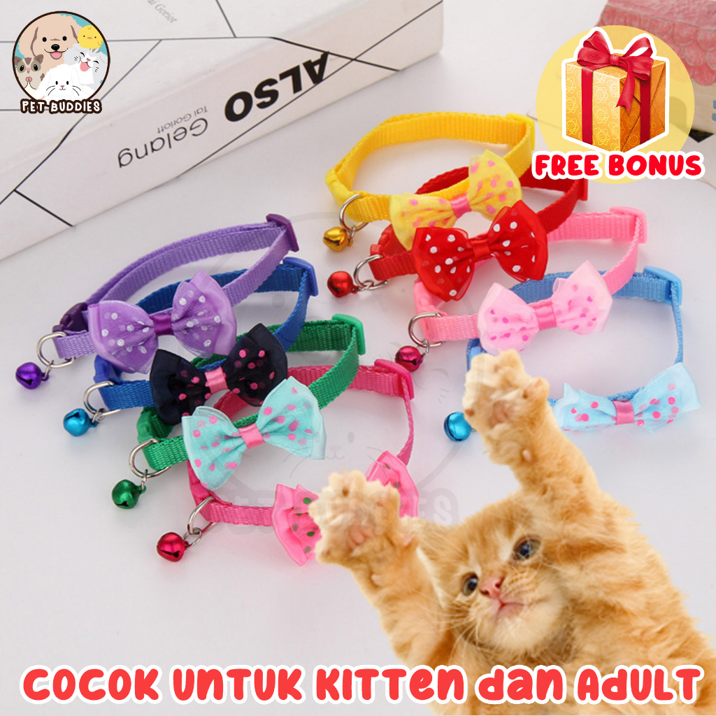 Kalung Pita Lonceng Kucing/Anjing Lucu Pet Collar Bell