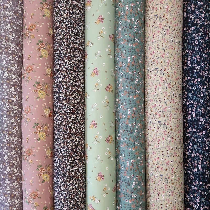 Kain Syakila Shakila twill strech new motif bunga (0.5 m)