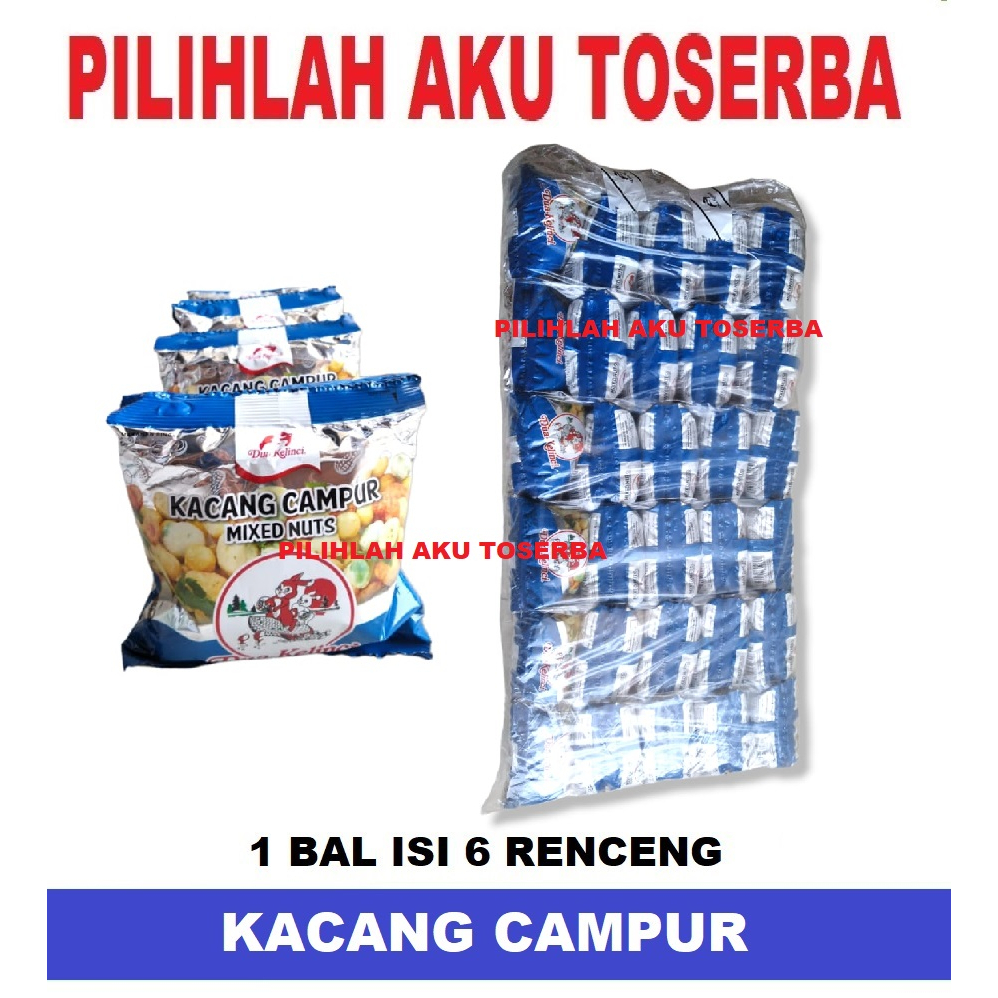 Dua Kelinci KACANG CAMPUR RENCENG MIX NUT - ( HARGA 1 BAL )