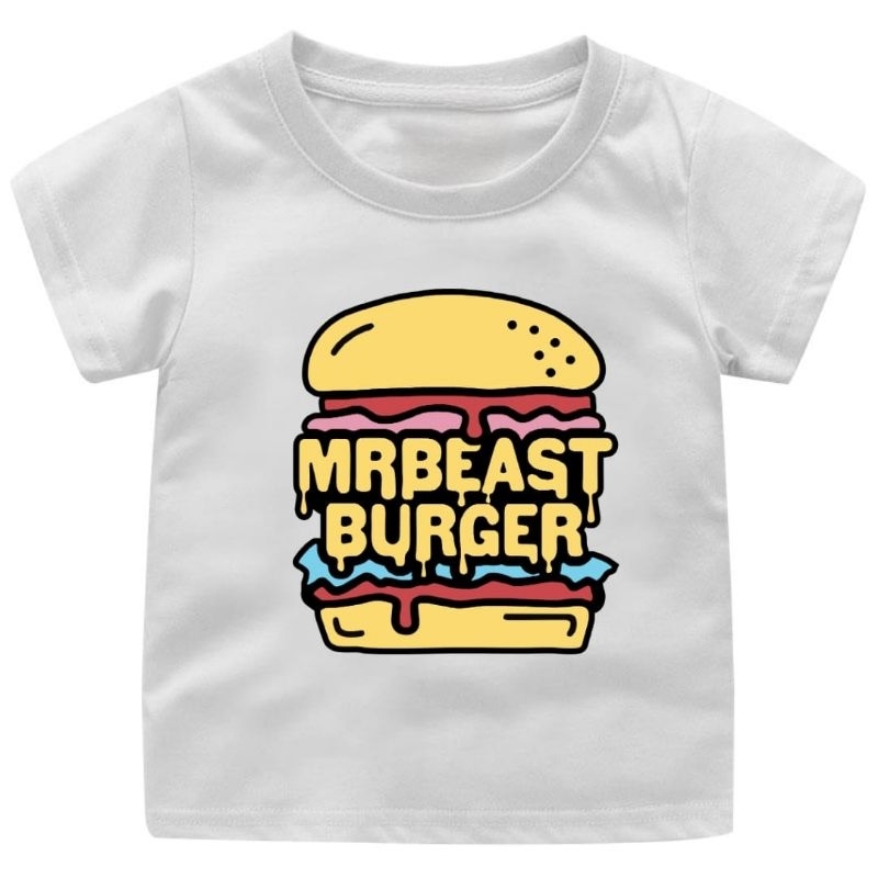 BAJU KAOS ANAK 1-15 TAHUN/REMAJA/DEWASA MISTER BEAST BURGER//BAJU OBLONG SANTAI