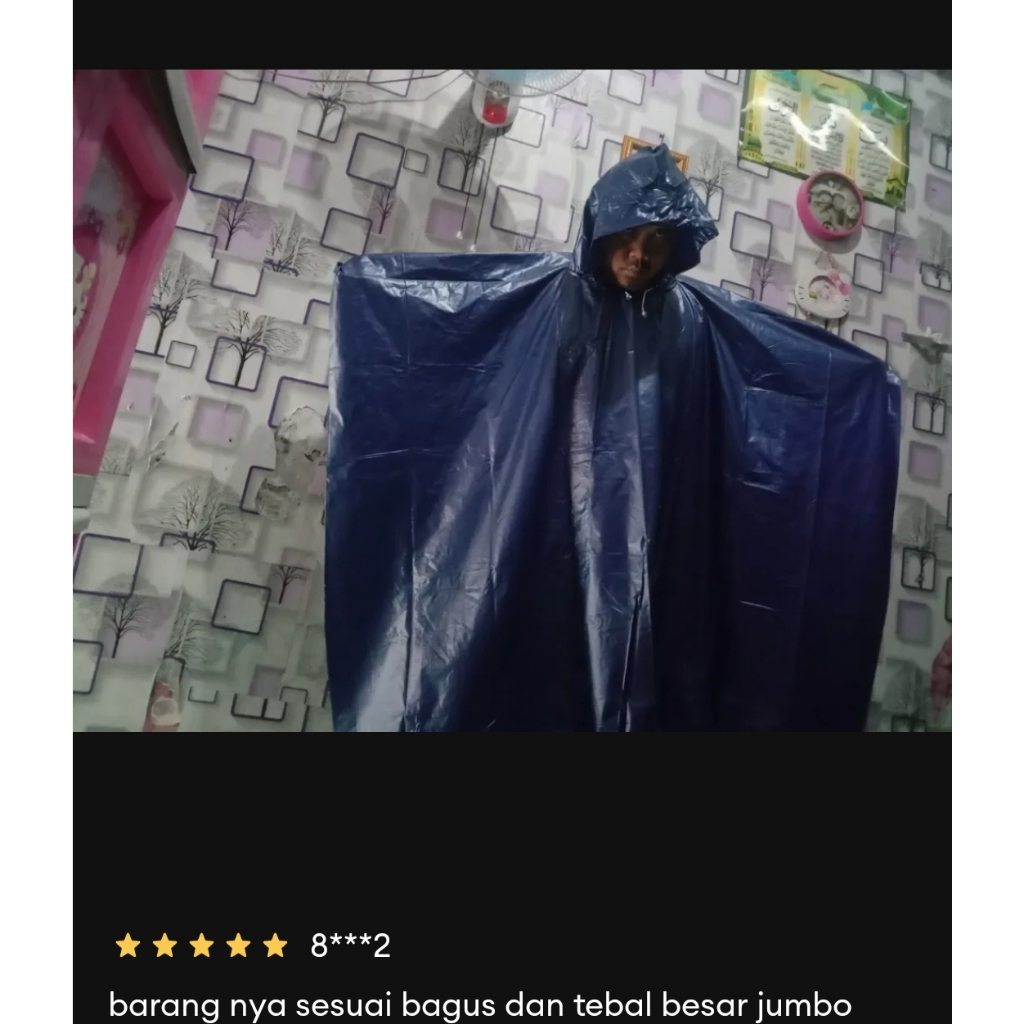 Satohama Jas Hujan Pria Wanita-Mantel Hujan Anti Air Waterproof Termurah Tebal Tidak Mudah Sobek