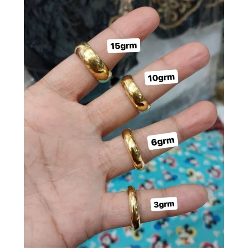 Cincin Golden Replika emas24k belah rotan, selisih ,padi, dll