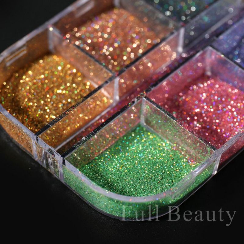 12 Warna Bubuk Glitter Kuku Glitter Hiasan Kuku Nail String Gold Hiasan Nailart Glitter Kuku Nail Art