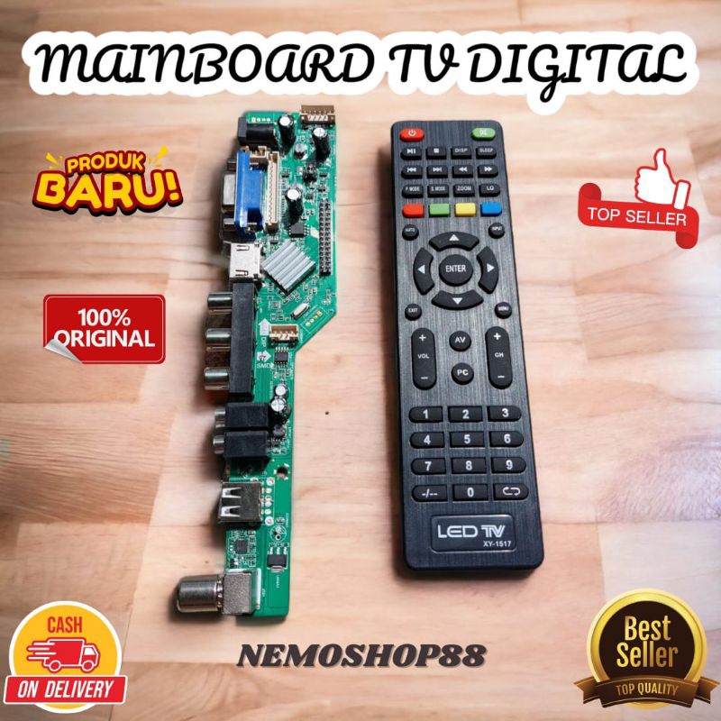 Mainboard TV Digital + Remote TV Universal TV LCD LED