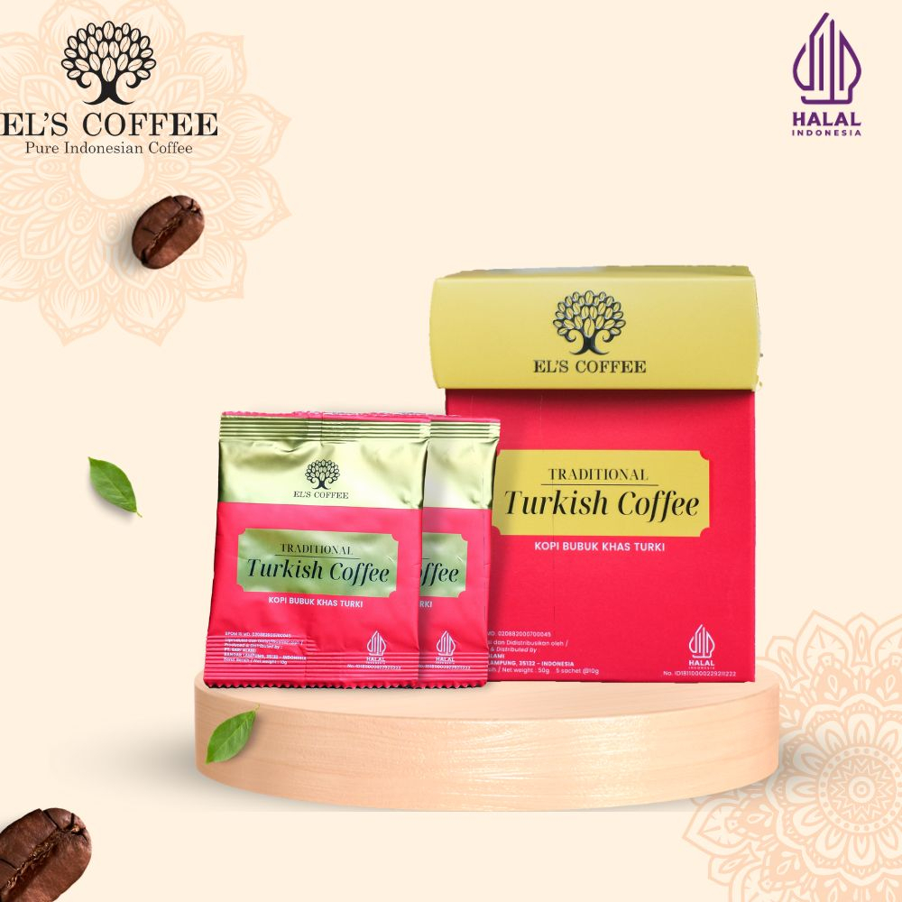

El's Coffee Kopi Turkish Arabika Robusta Coffee box isi 5 Sachet Kopi Bubuk