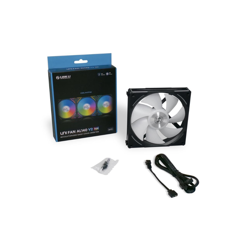 LIAN LI UNI FAN AL140 V2 BLACK - 14CM ARGB FAN