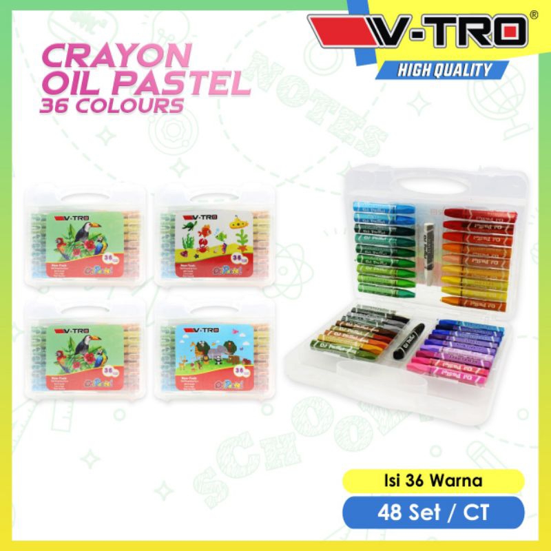 

crayon/krayon/oil pastel 36 warna VTRO